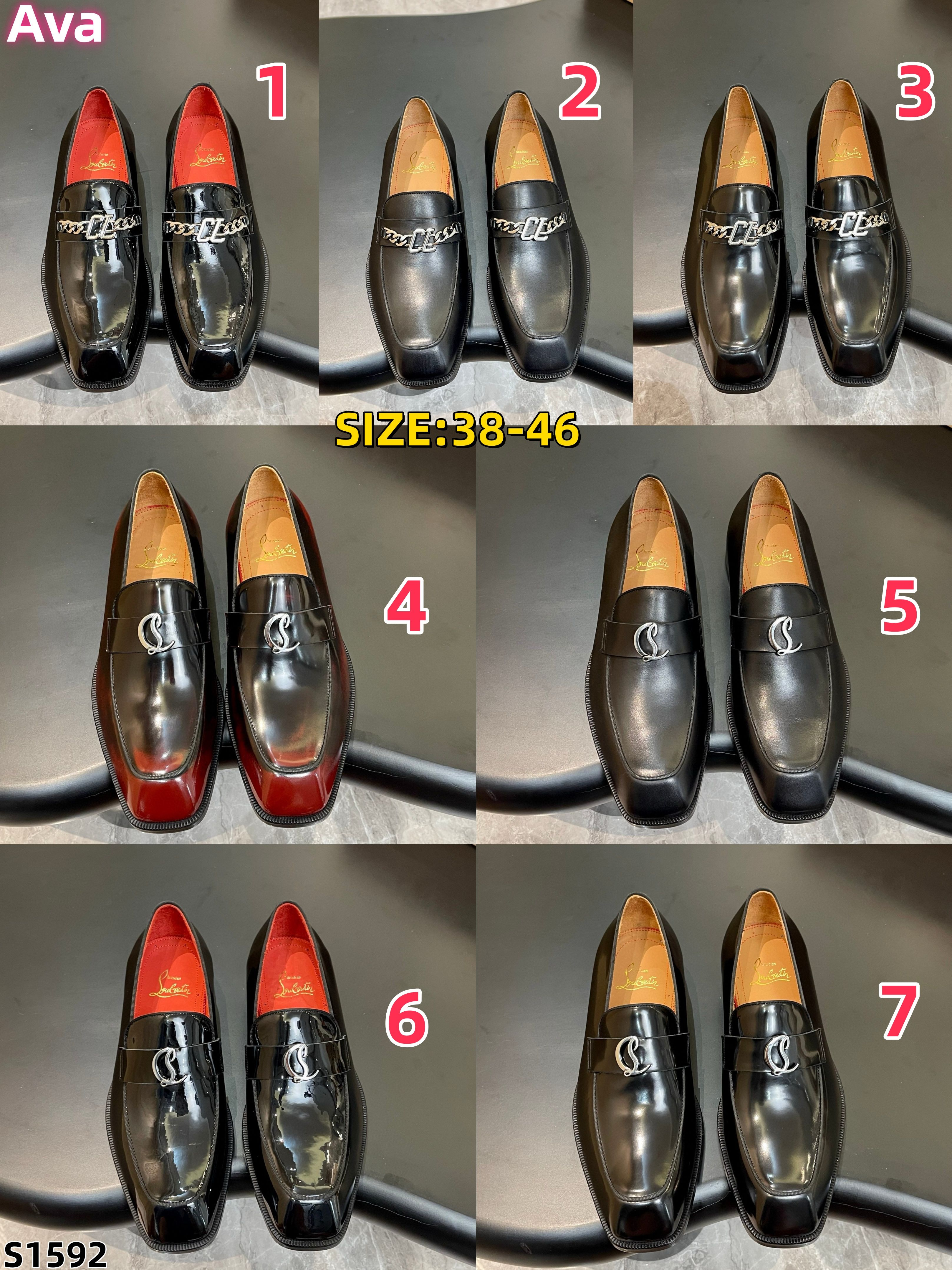 S1592 Christian Louboutin leather shoes