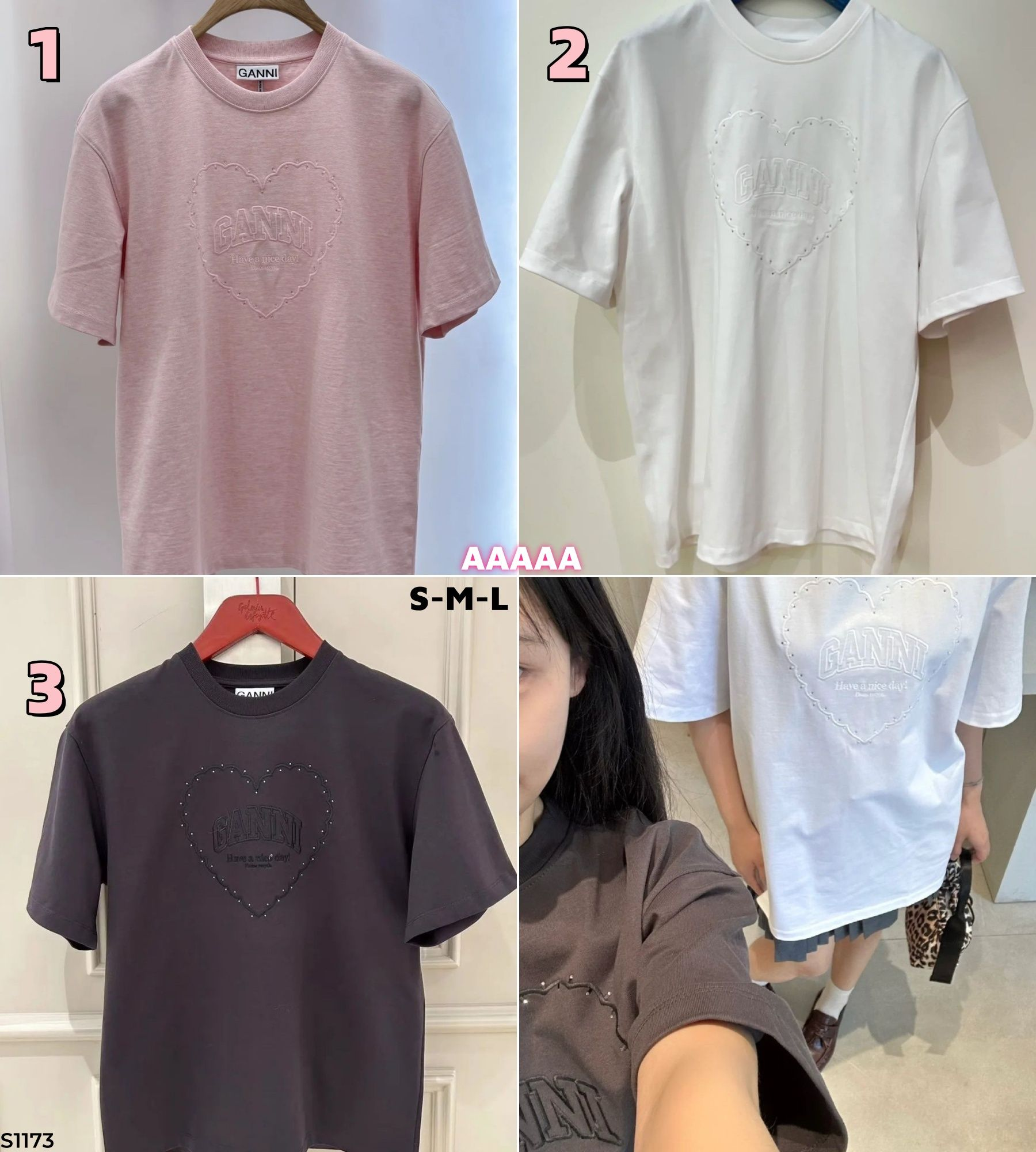 S1173 ganni T-shirt