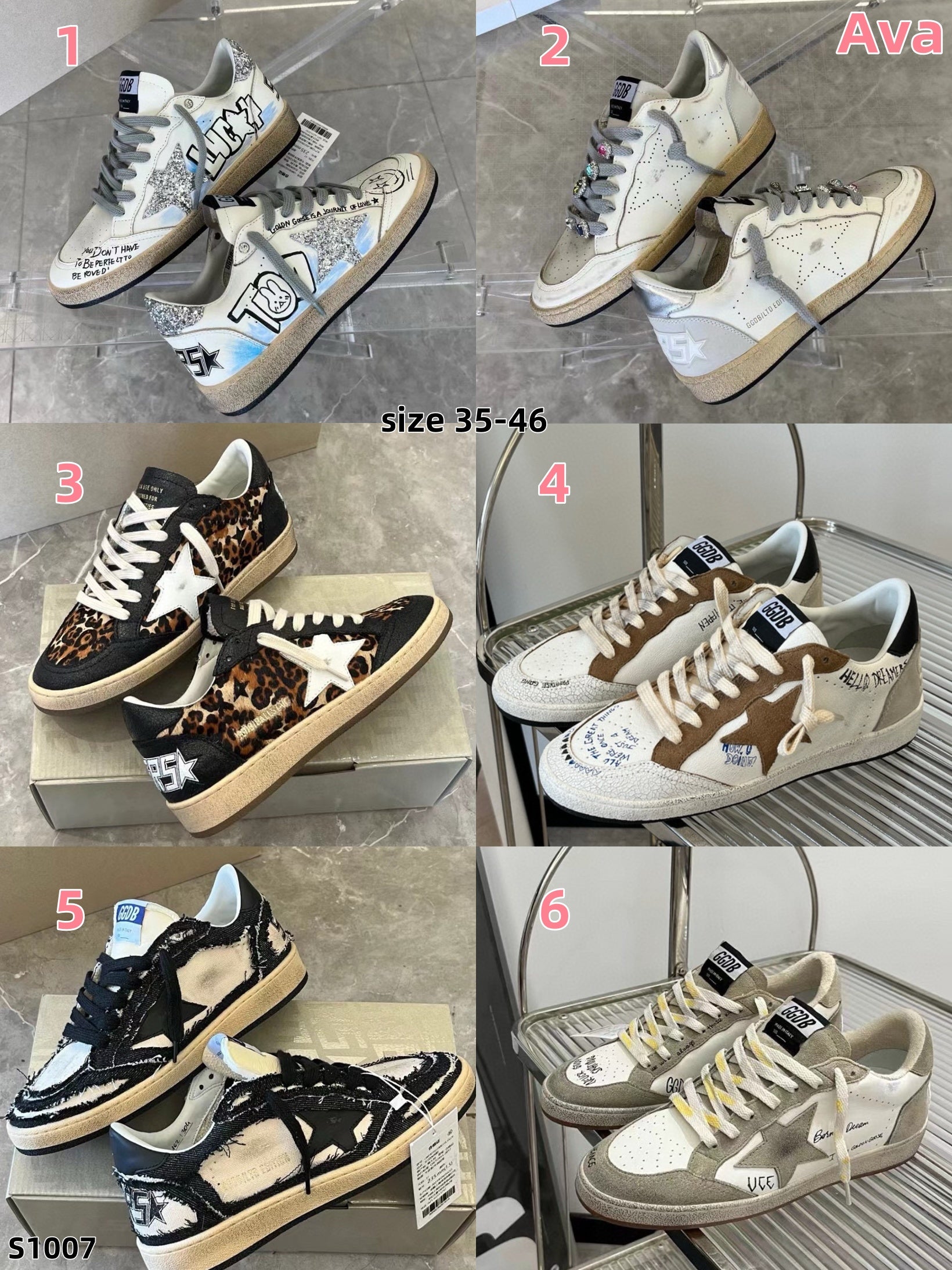 S1007 Golden Goose Ball Star Sneakers shoes