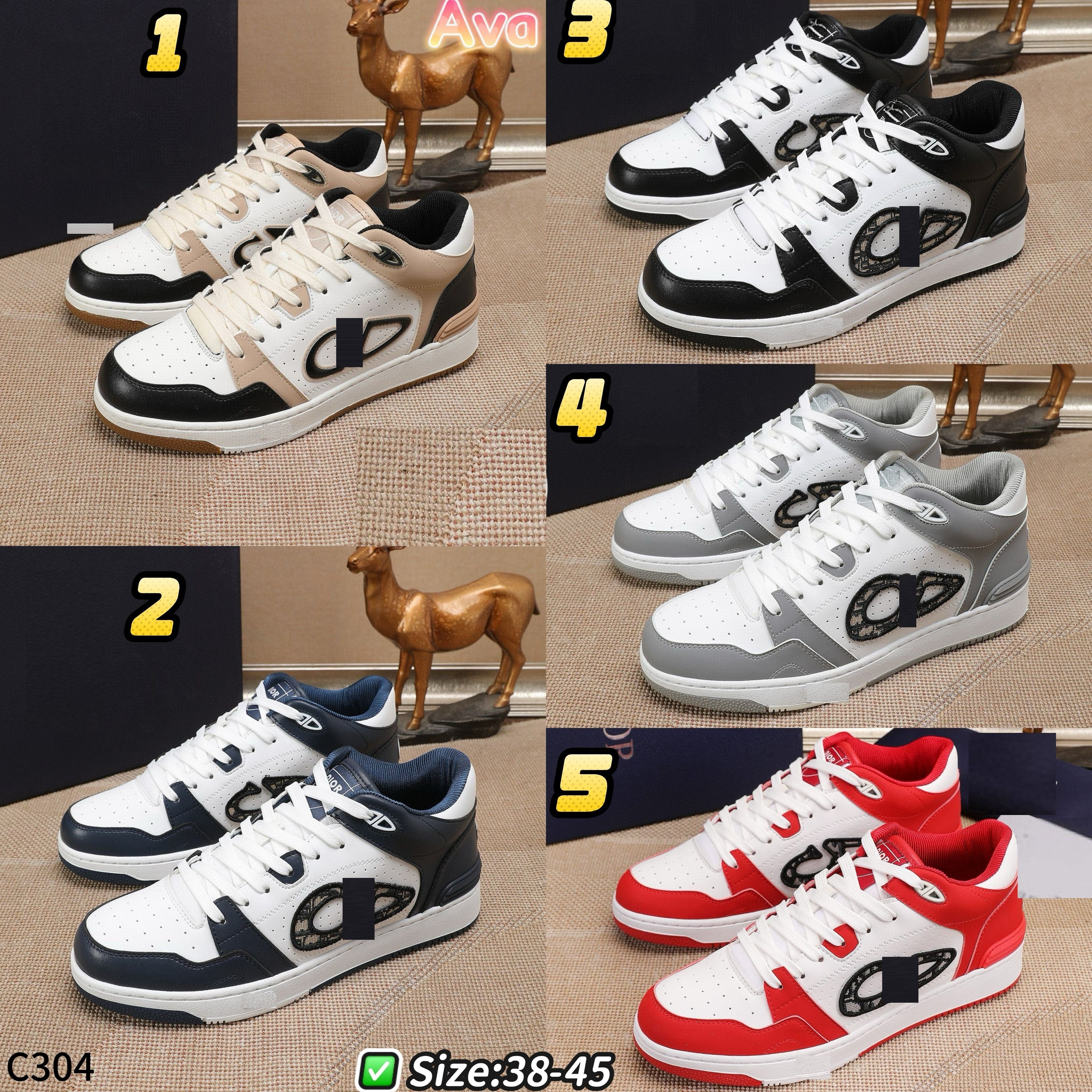 C304 mid-top shoes