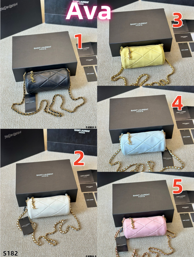 S182 Saint Laurent YSL Cylinder Bag