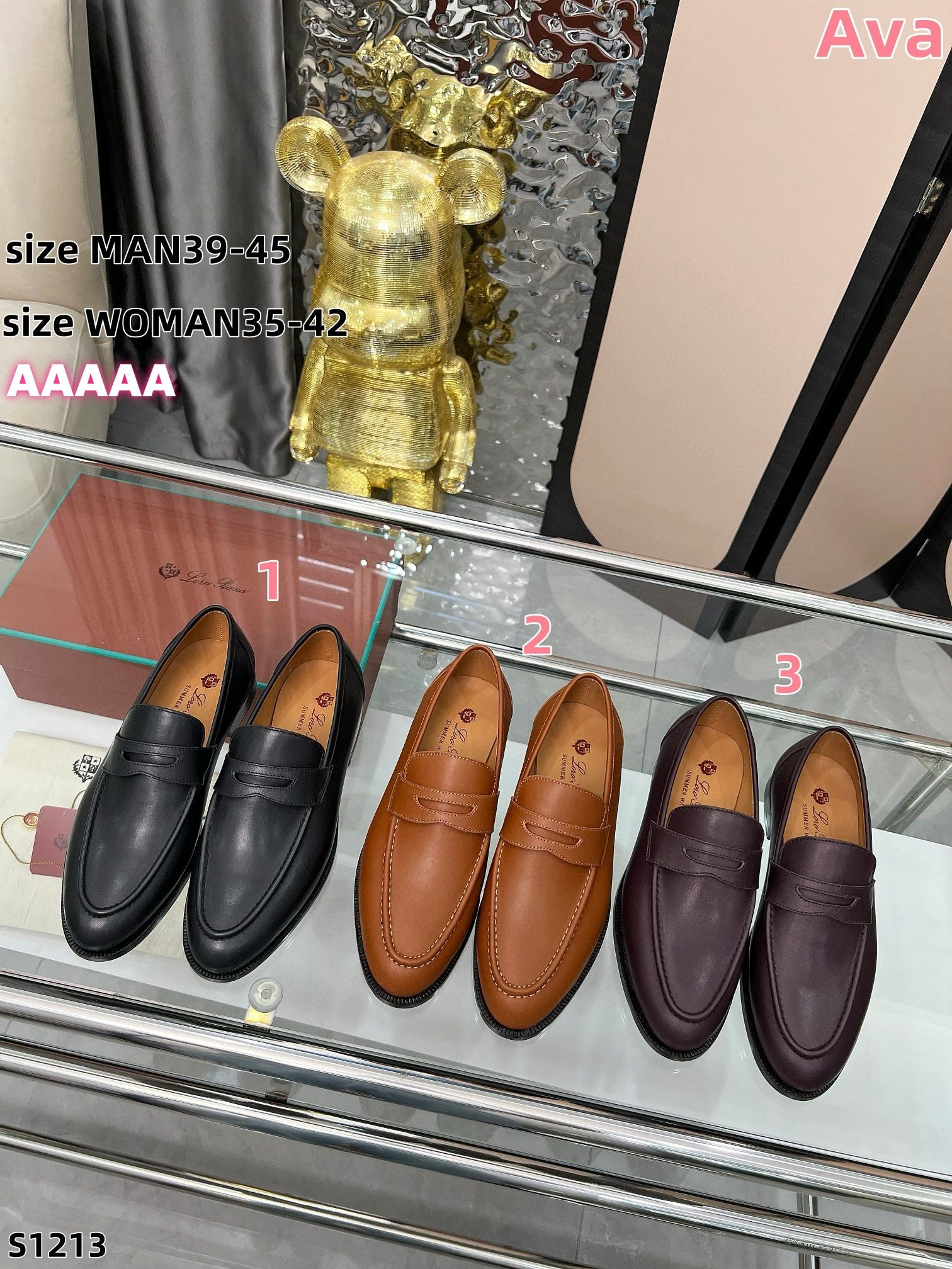 S1213  Loro Piana leather shoes