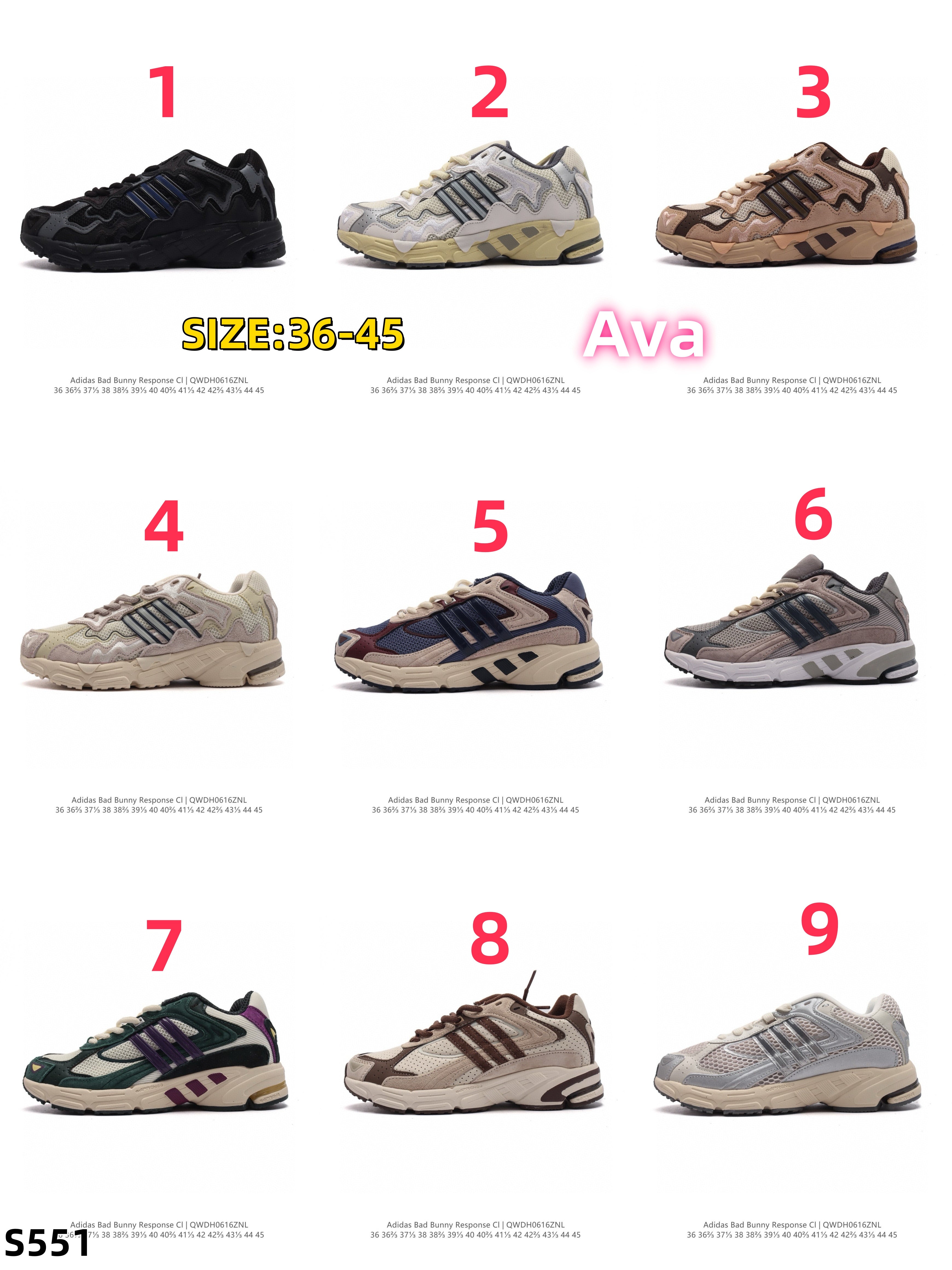 S551 Adidas Bad Bunny Response Shoes