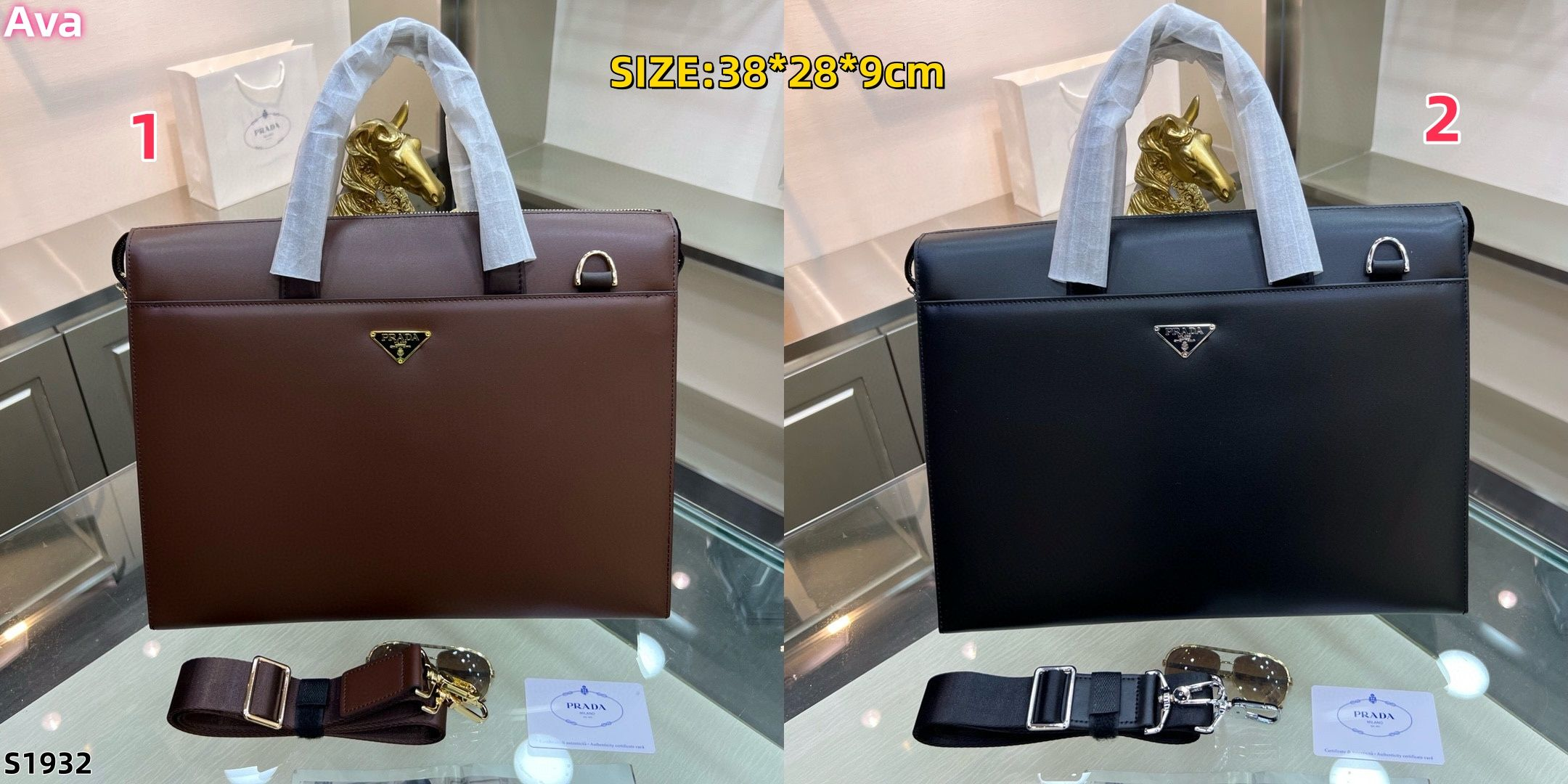S1932 Prada briefcase