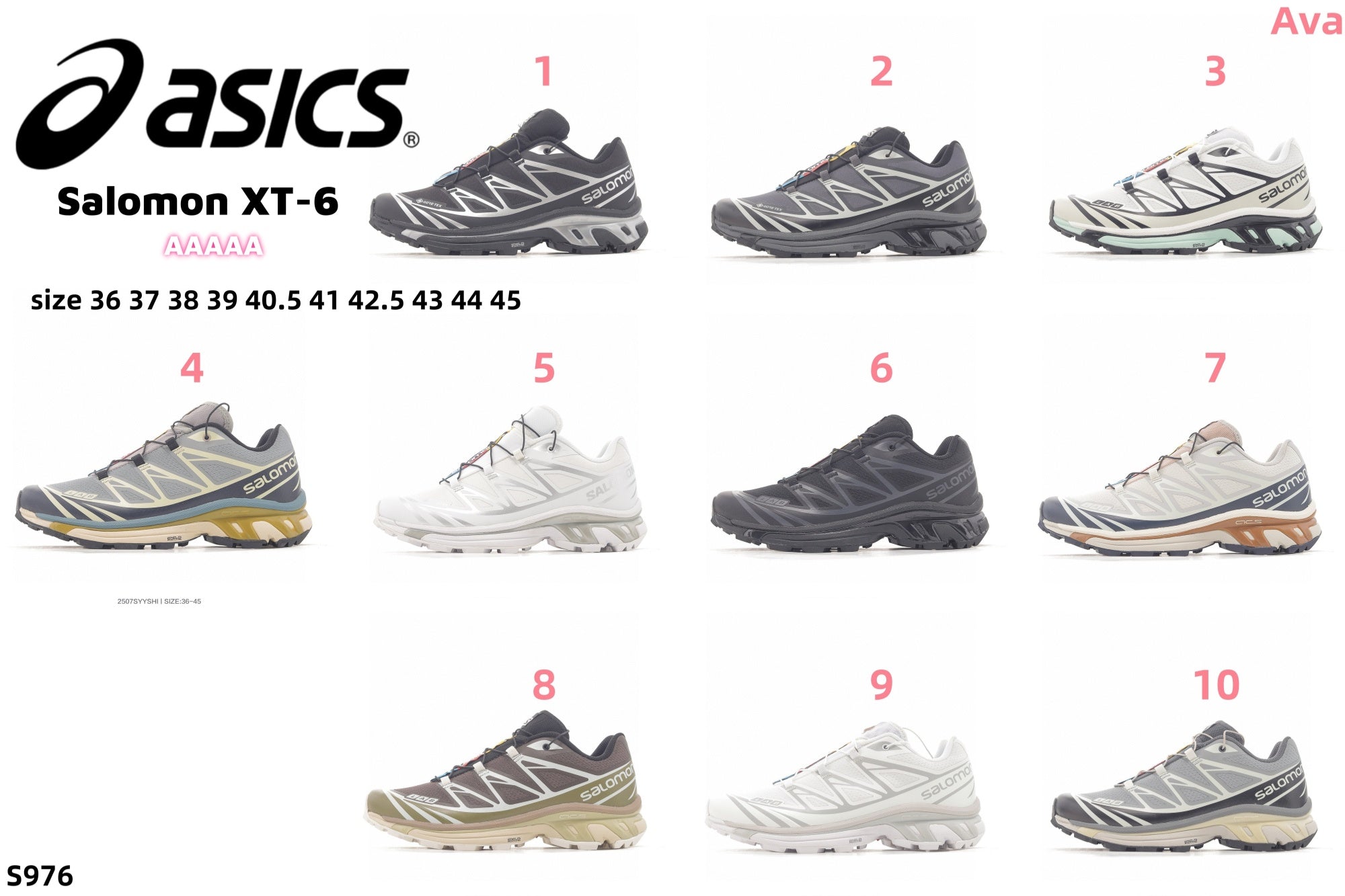 S976 Salomon XT-6 Sneakers shoes