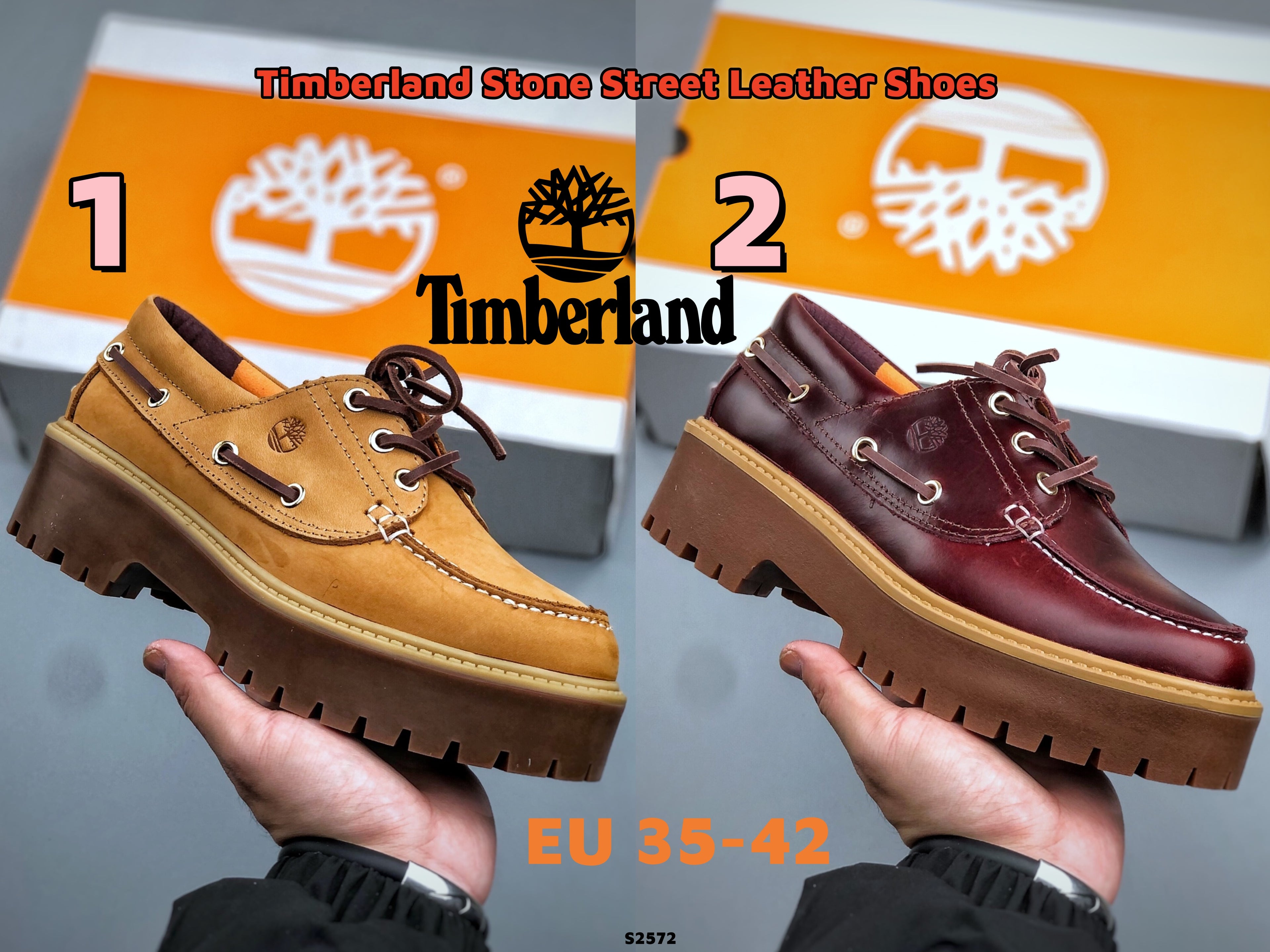 S2572 Timberland Stone Street Leather Shoes