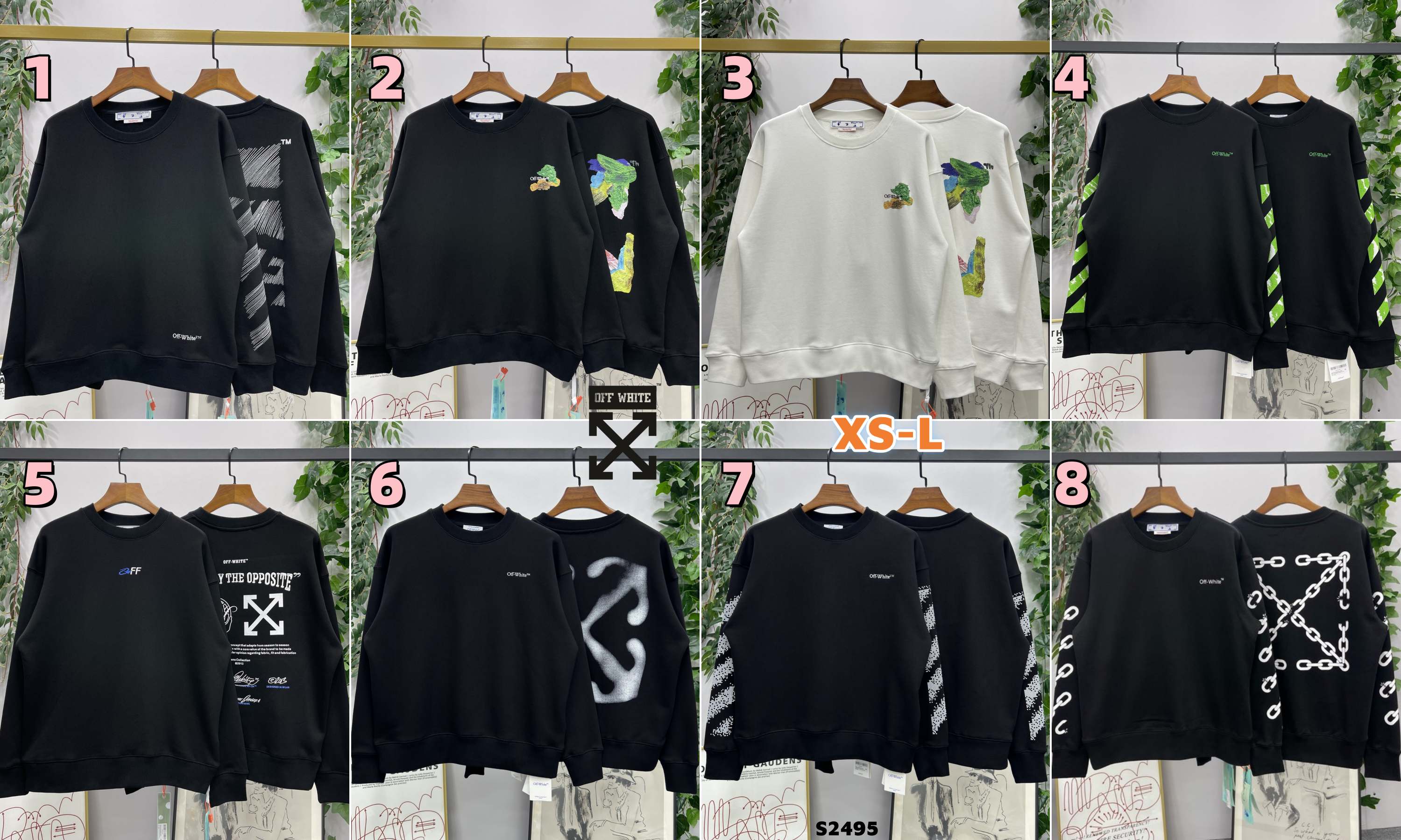 S2495 OFF-white Sweatshirt (Unisex)