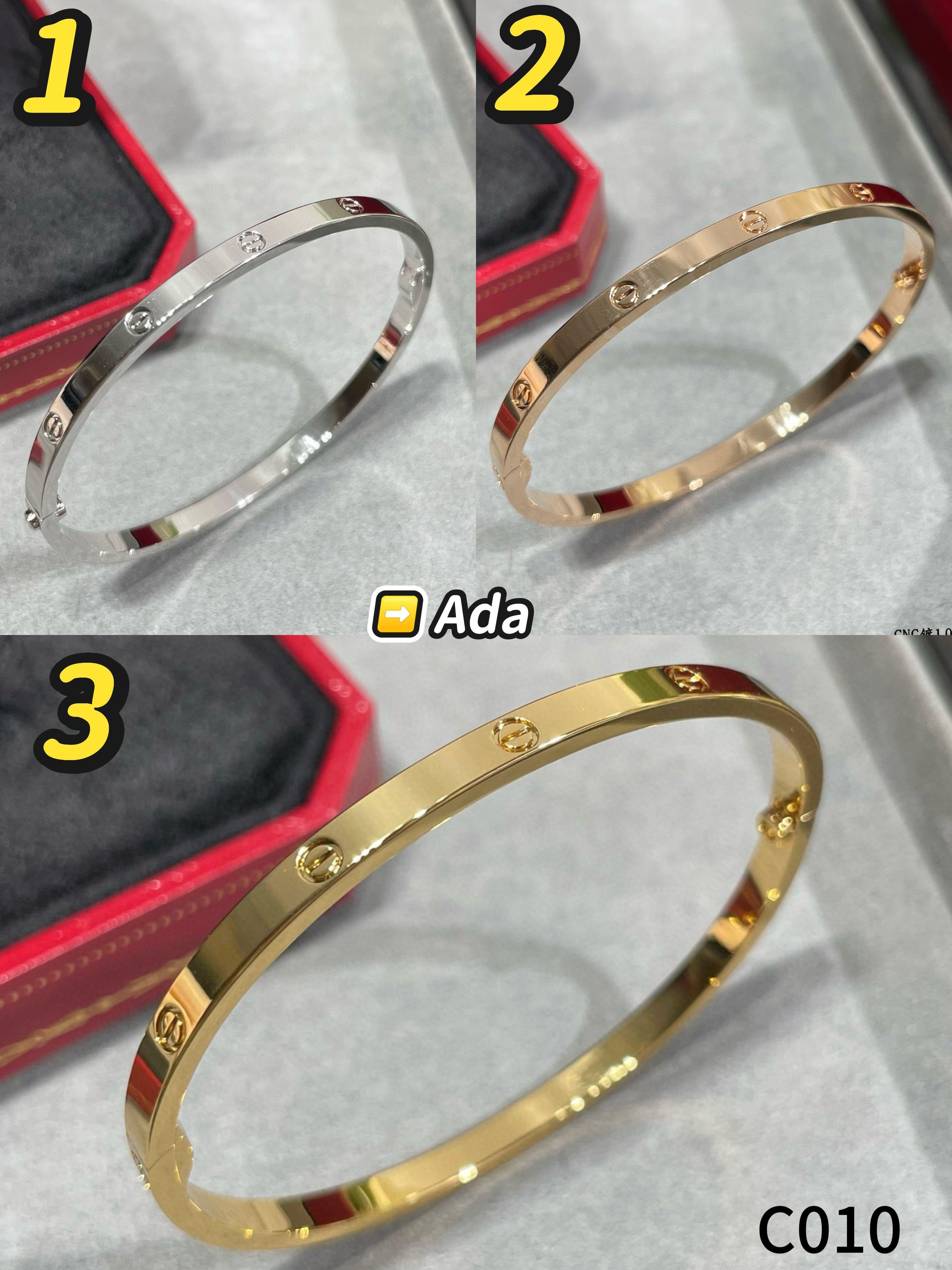 C010  love bracelet narrow version diamond-free