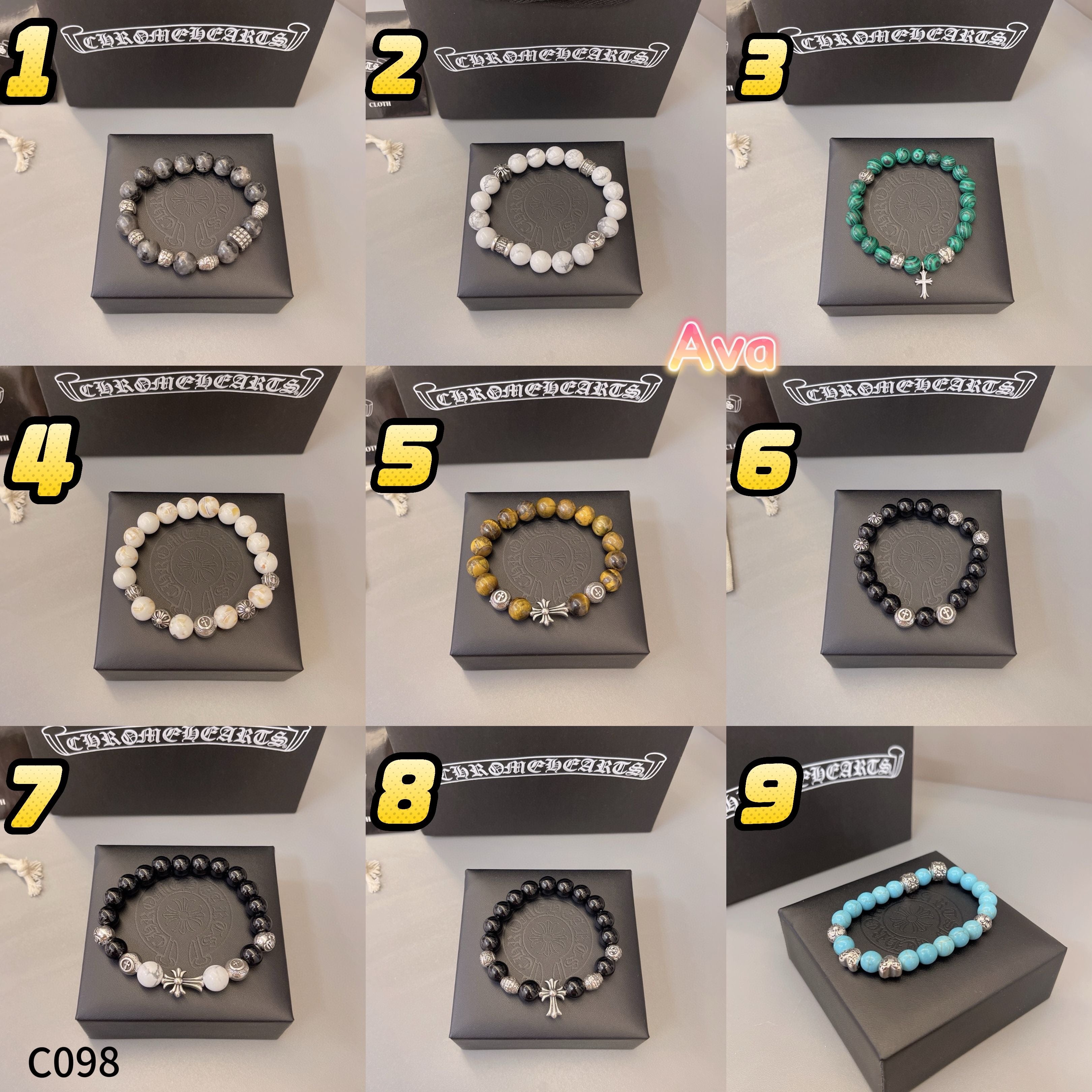 C098 Chrome Hearts Natural Bracelet