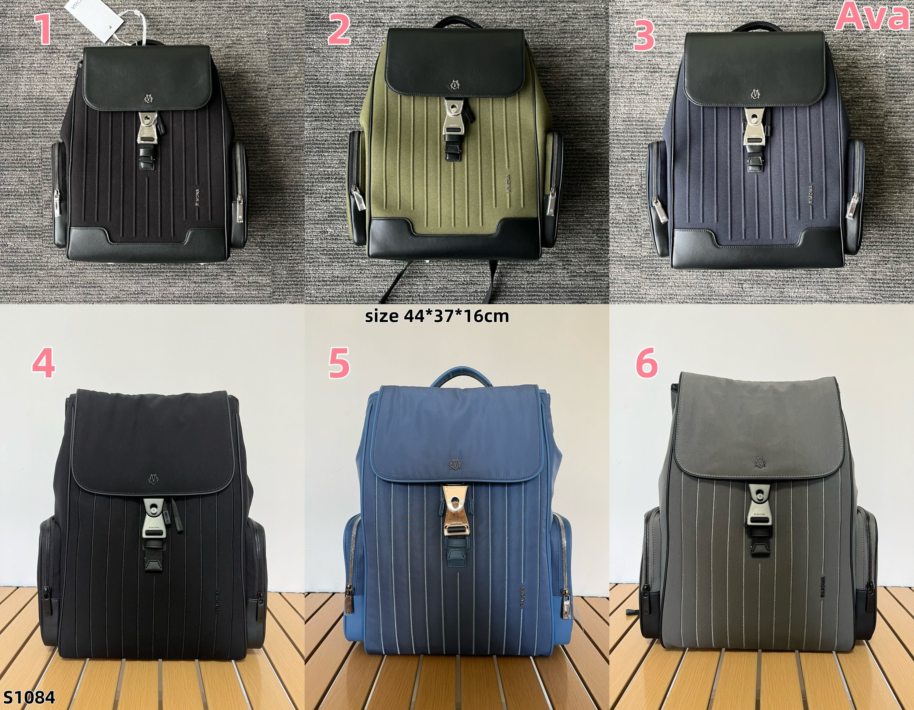 S1084 Rimowa leather backpack