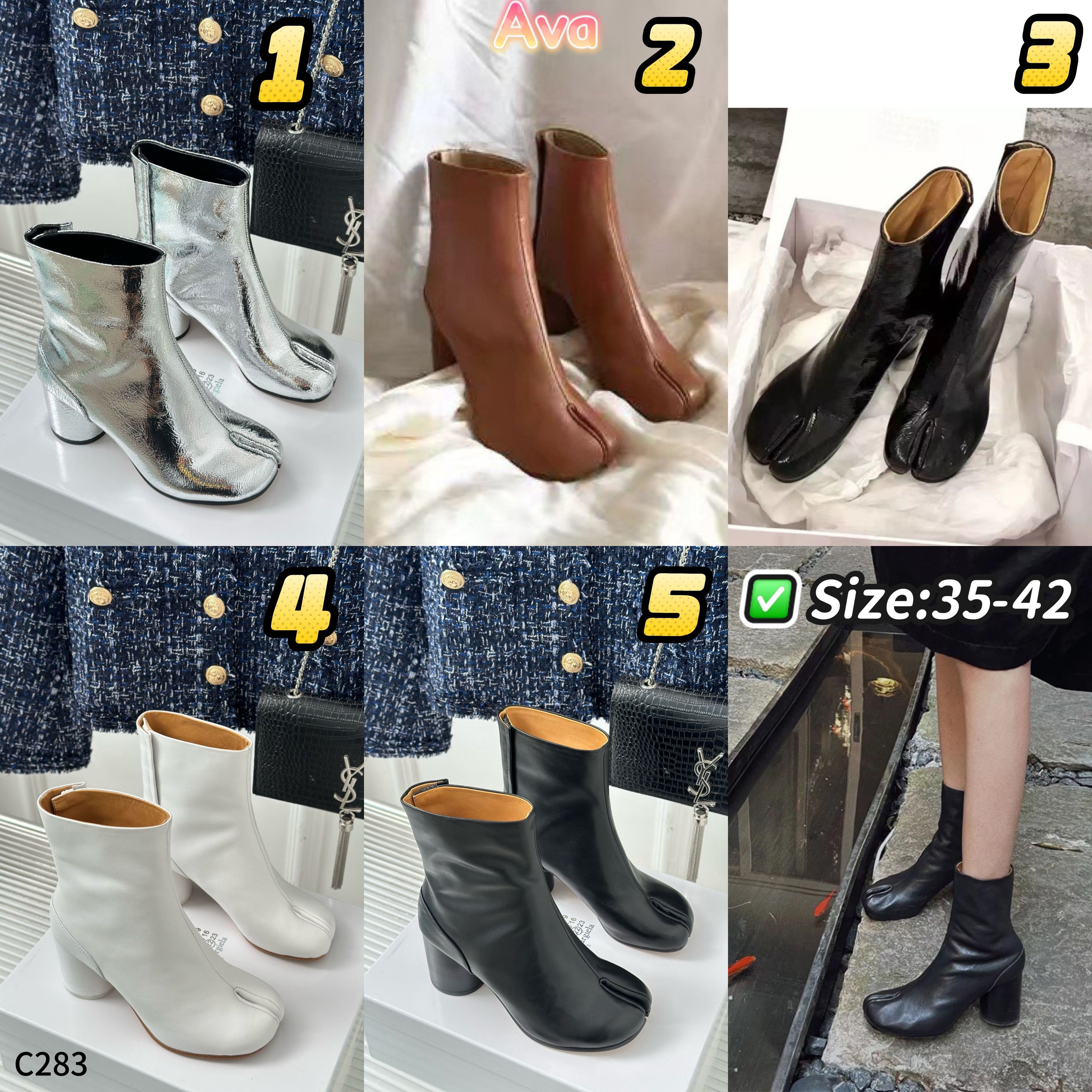 C283 Maison Margiela MM6 Split-Toe Ankle Boots