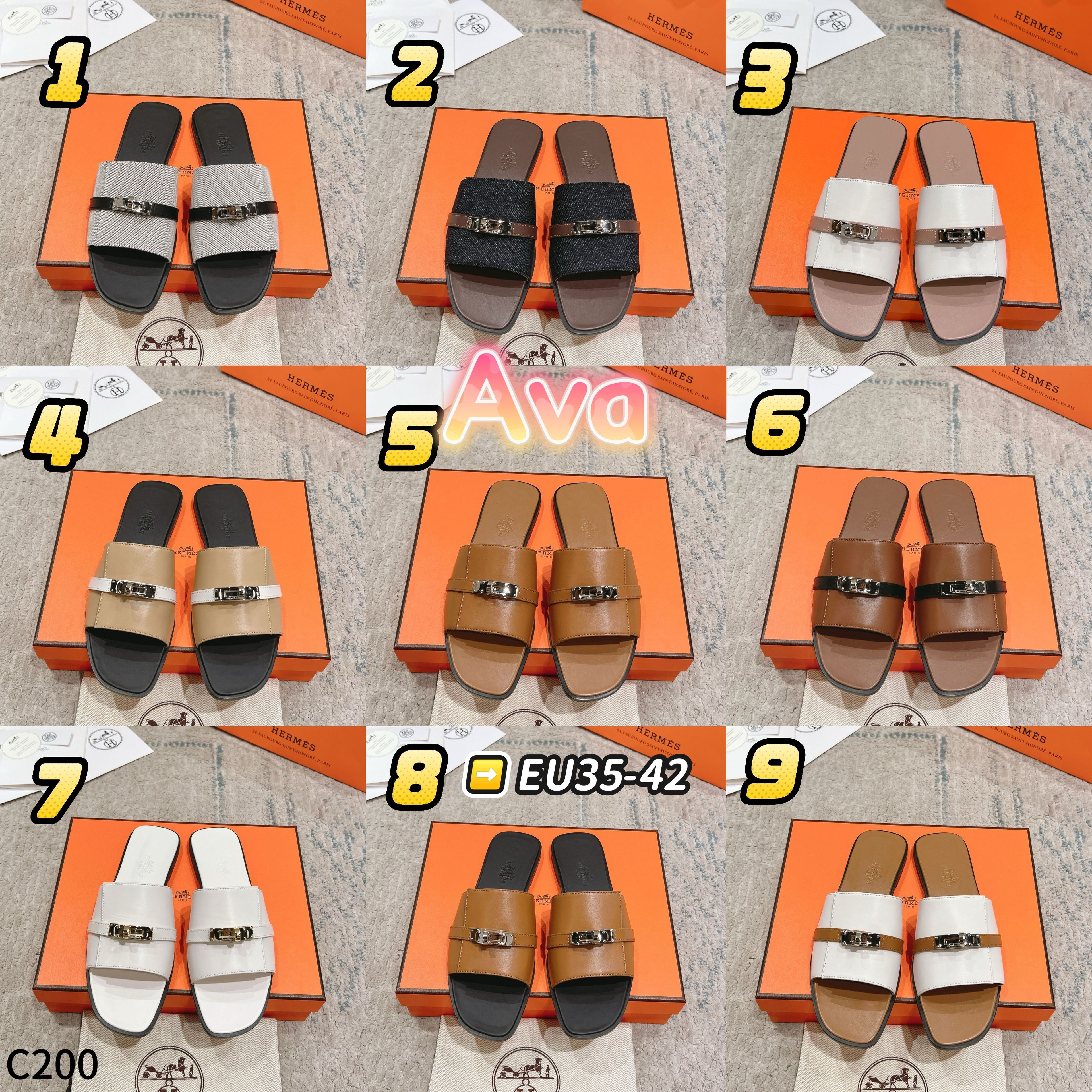 C200 Hermès Slippers