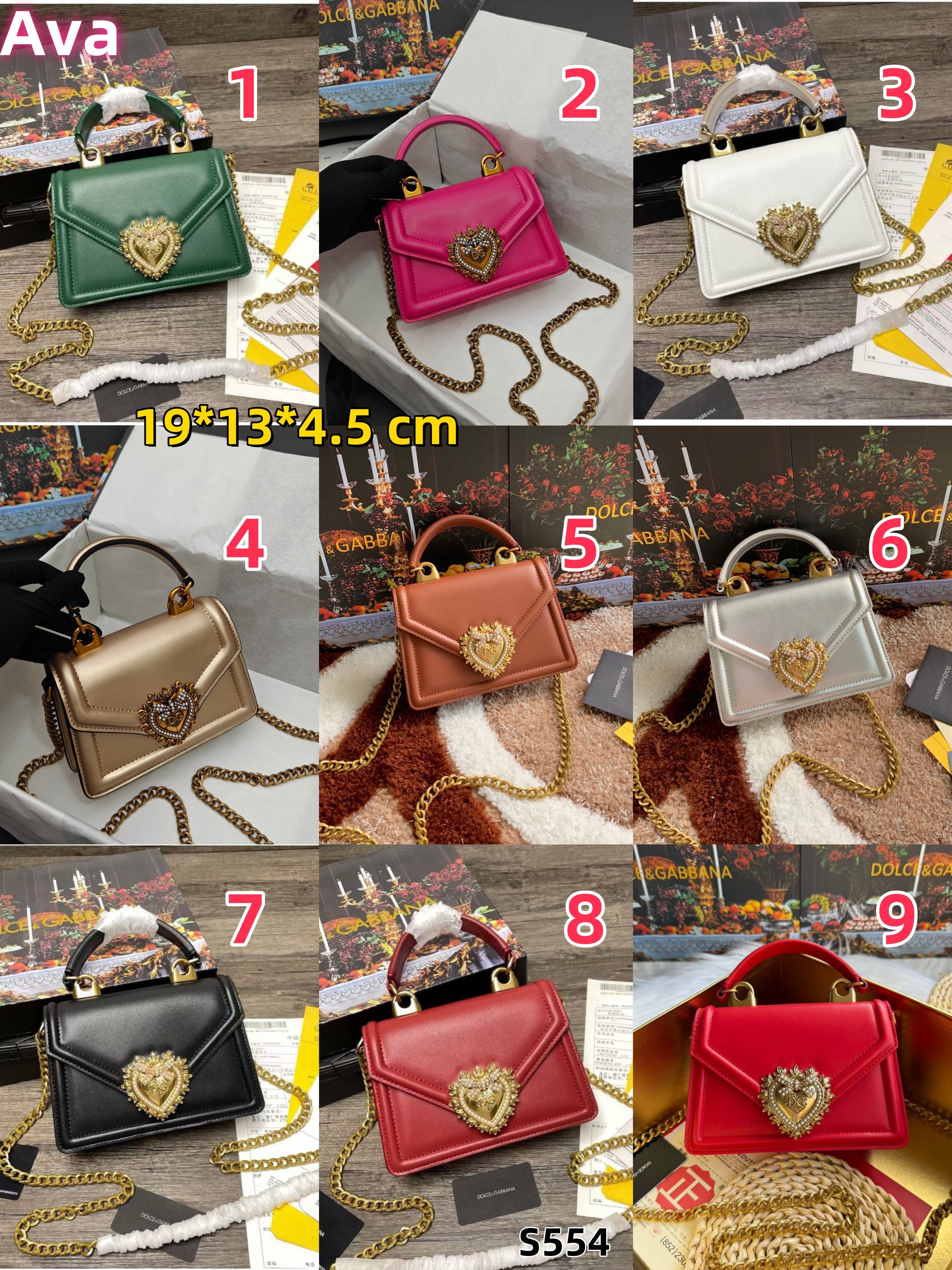 S554  Dolce & Gabbana Devotion Mini Leather Handbag
