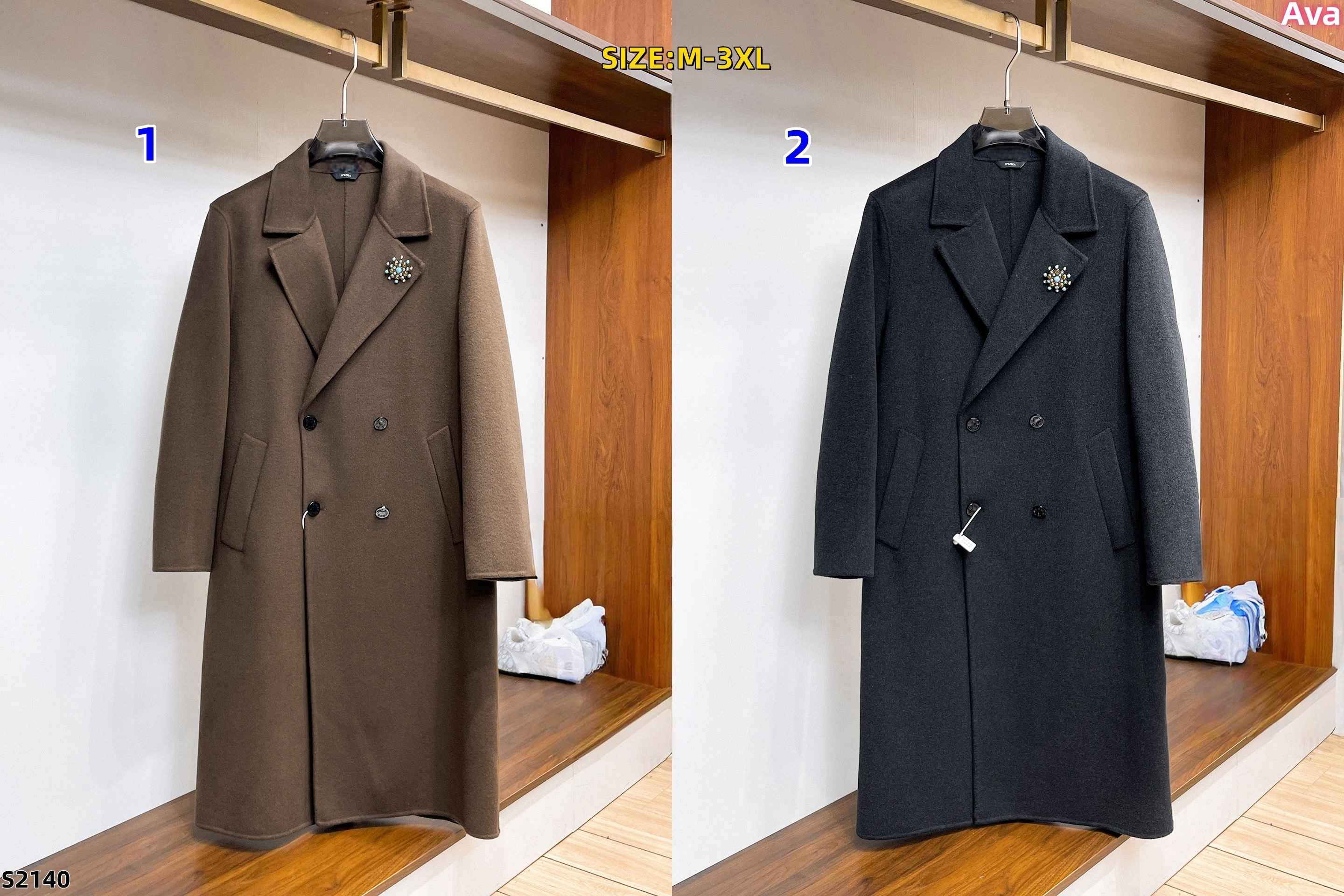 S2140 L Men's Long Wool Coat