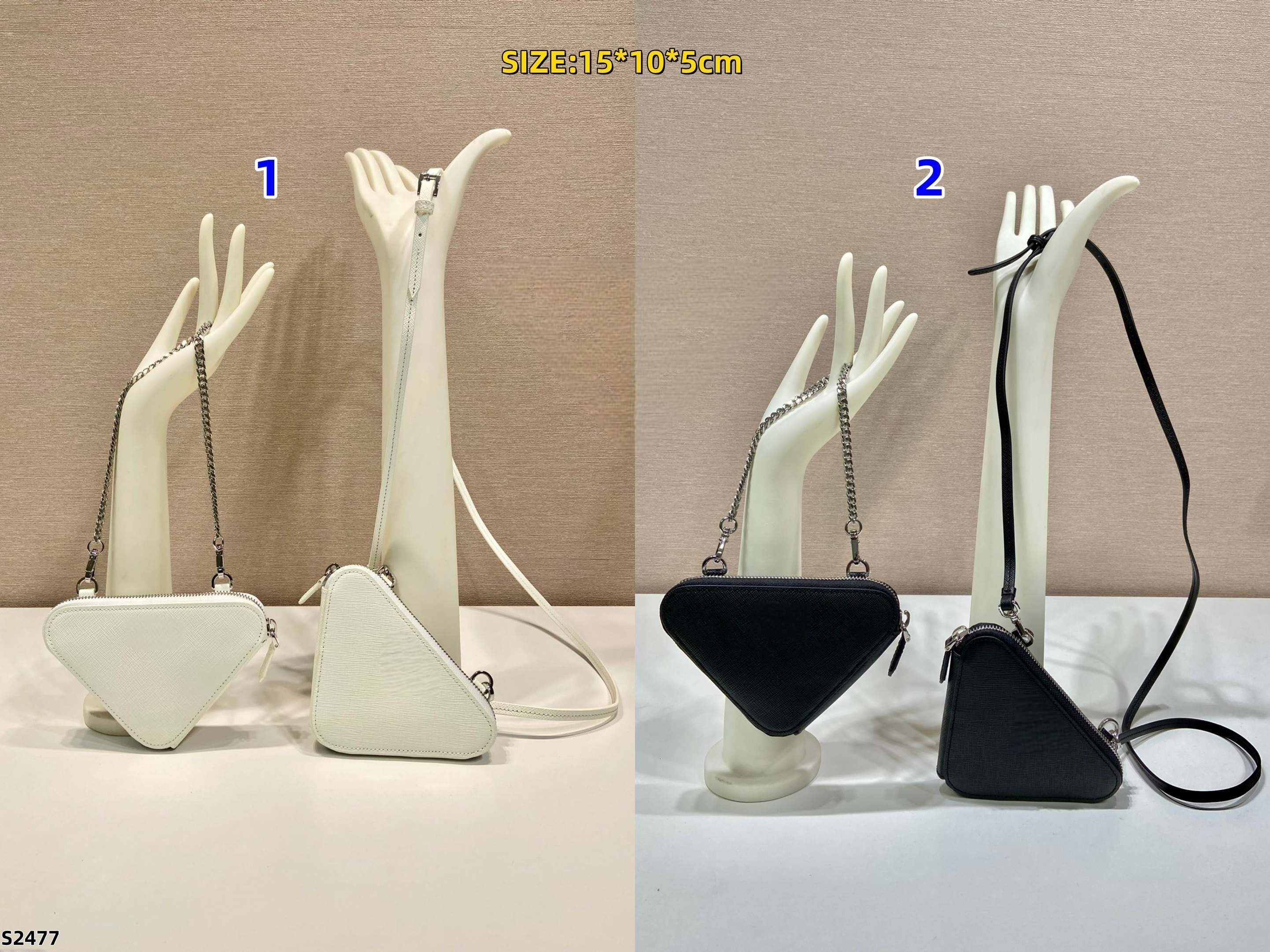 S2477 Pra Saffiano Leather Mini Clutch