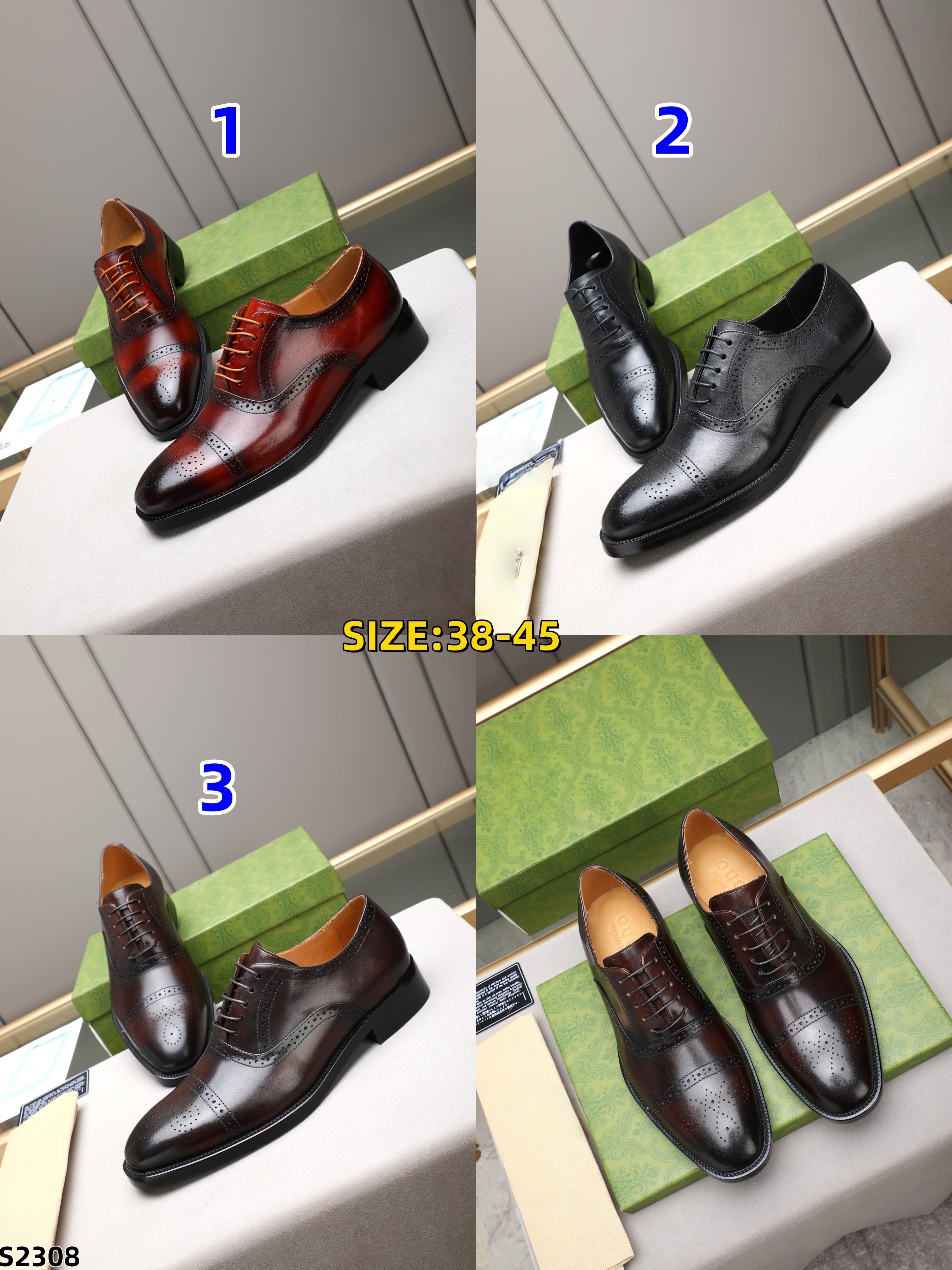 S2308 Pra leather shoes
