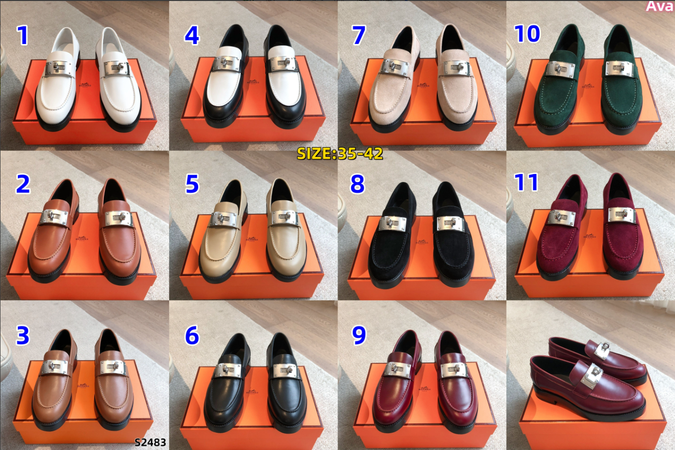 S2483 Her A Eclair Kelly leather shoes