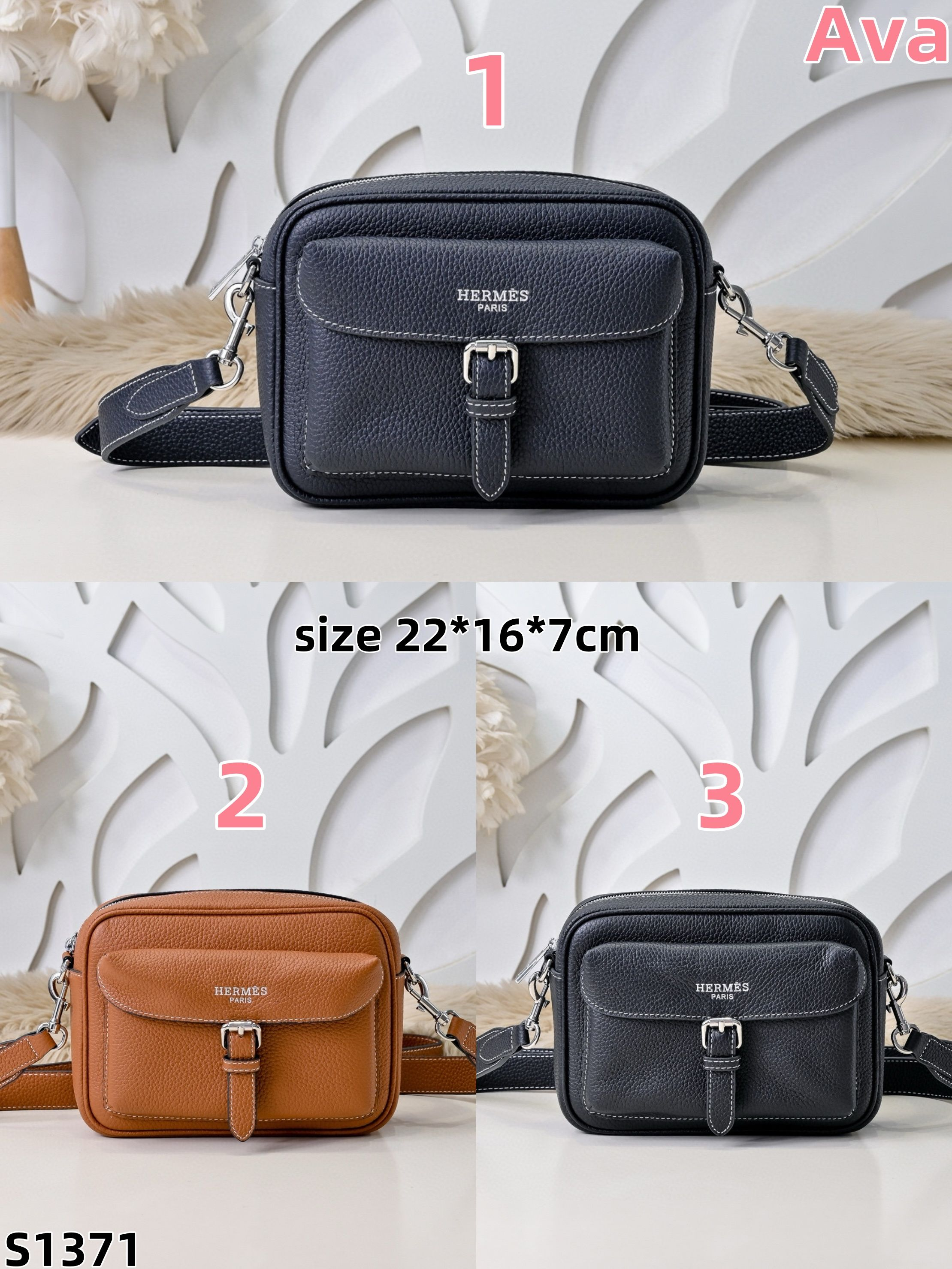 S1371 Hermès men's shoulder bag