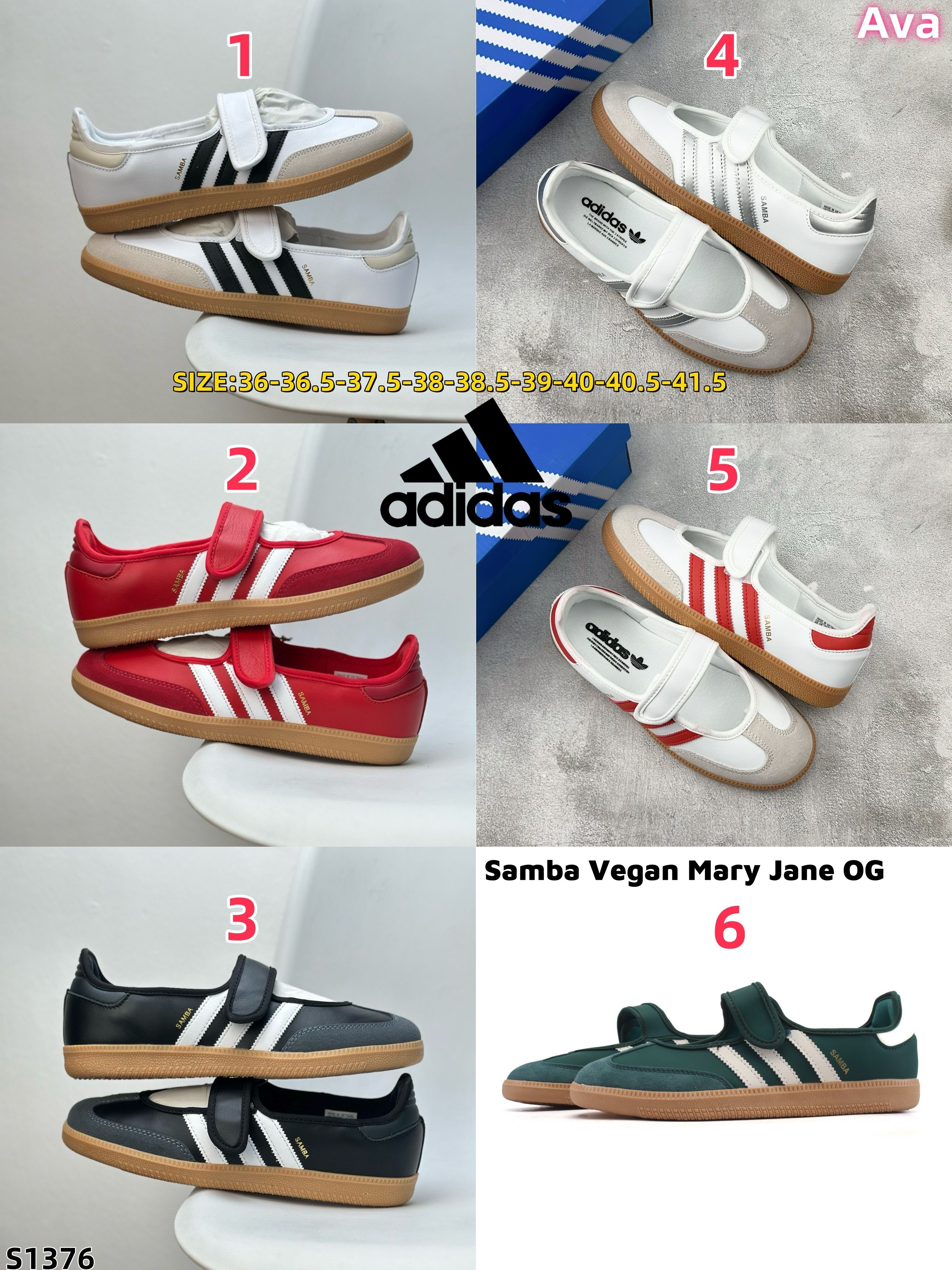 S1376 Adidas Samba Mary Jane Vegan OG Shoes