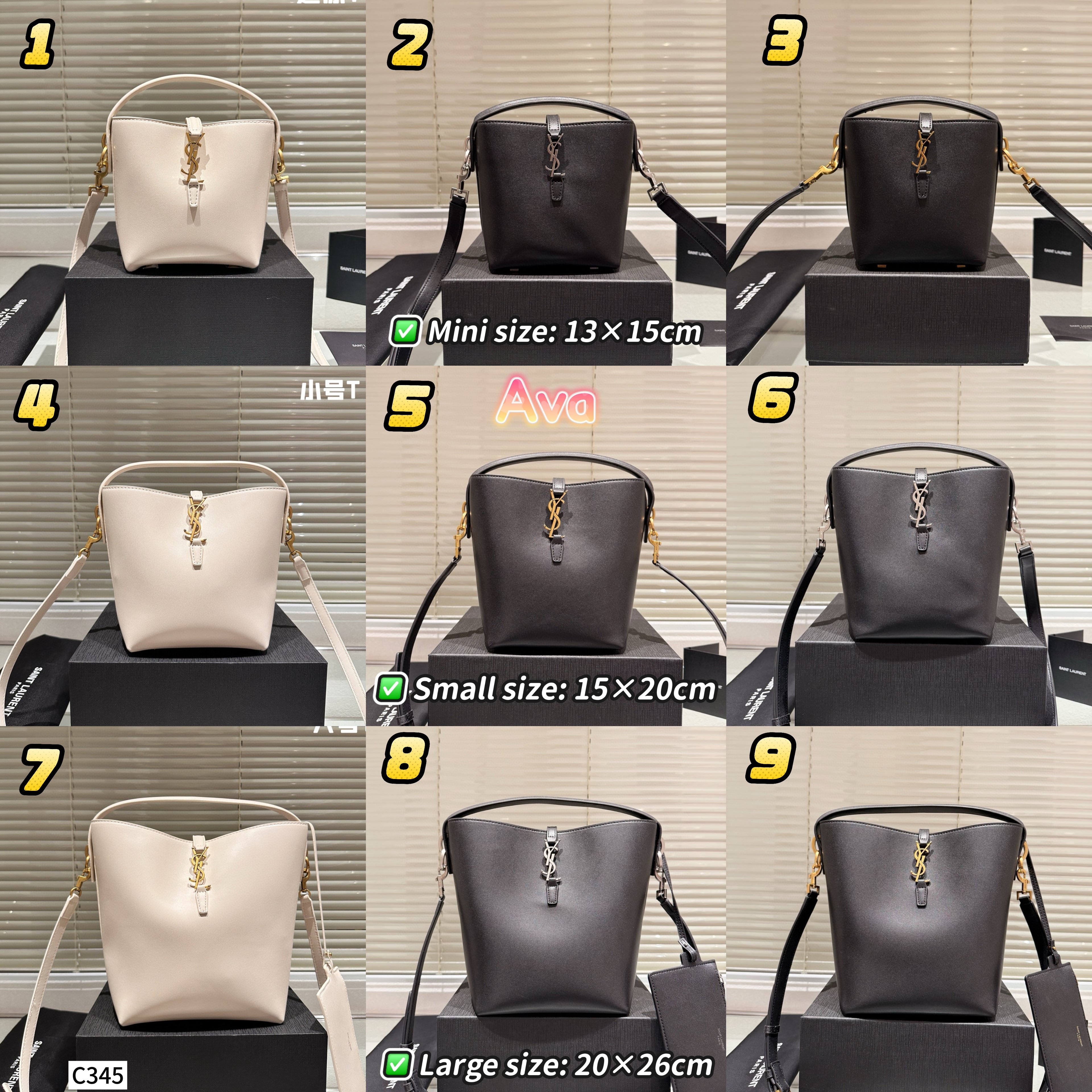 C345 Saint Laurent YSL bucket bag