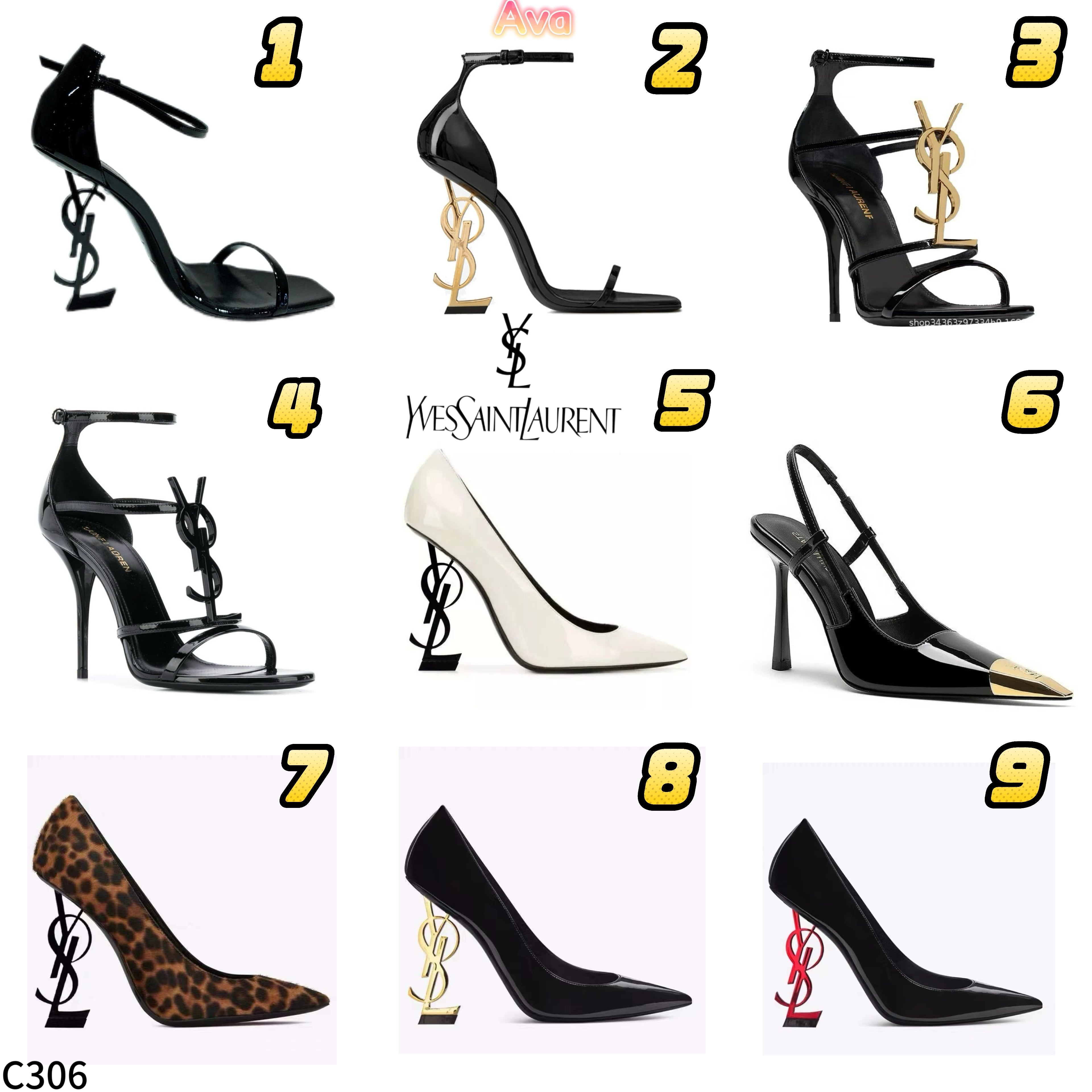 C306 Saint Laurent (YSL) high heels (8 cm/10 cm)