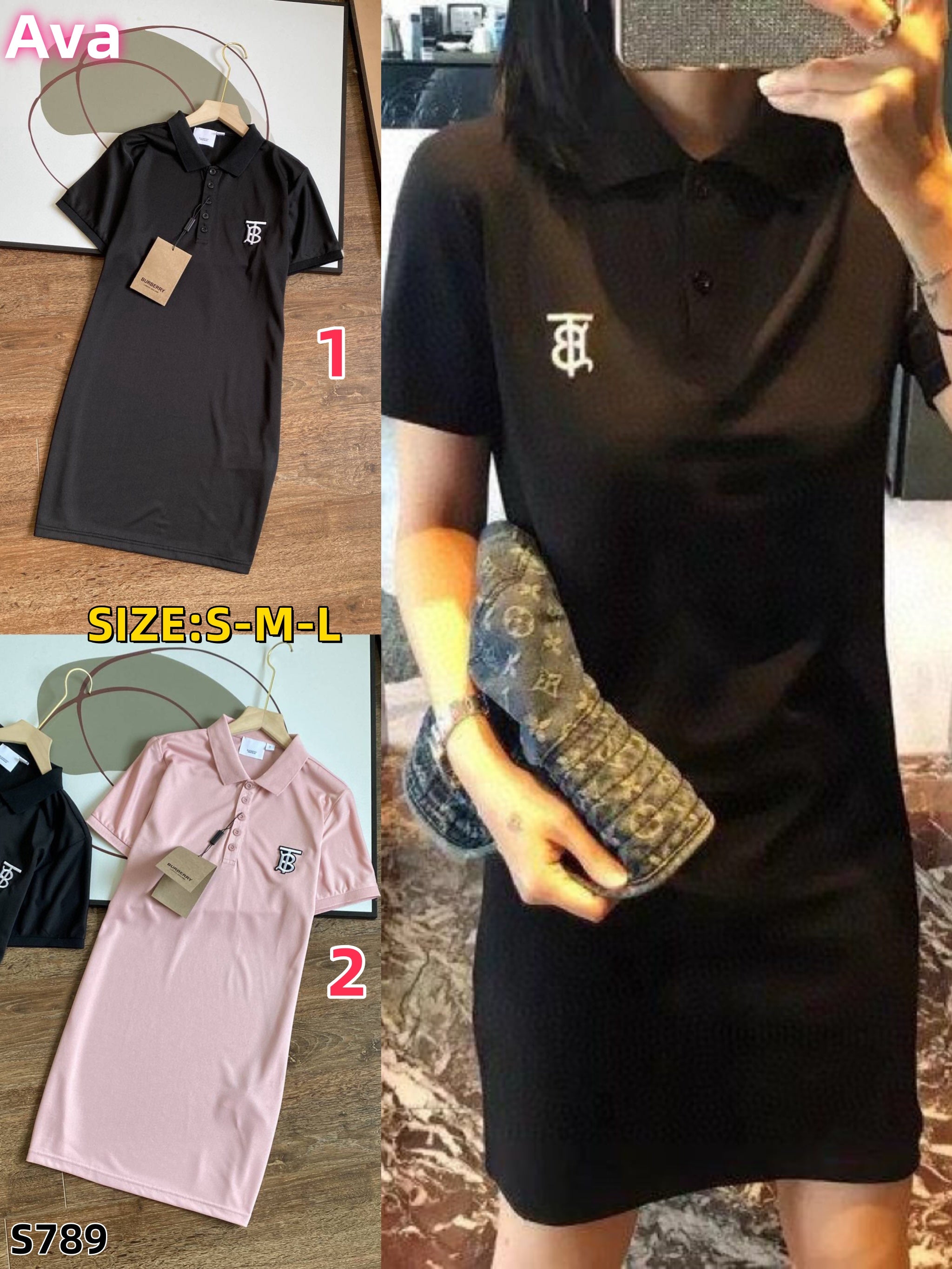 S789 Burberry polo dress