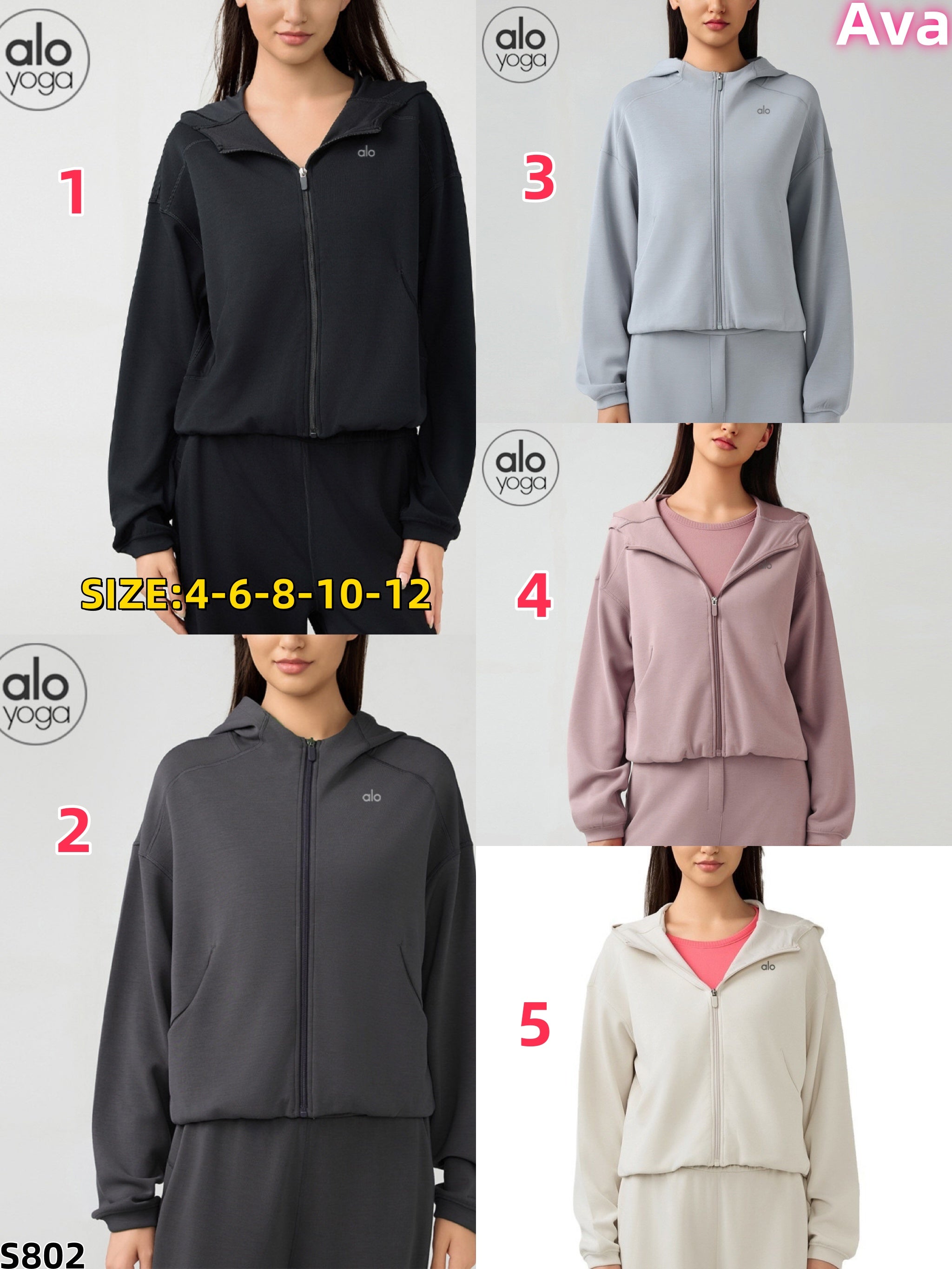 S802 alo Hoodie Sweatshirt